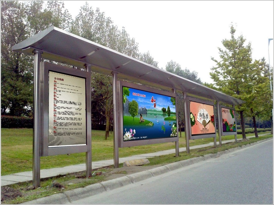 四川省攀枝花市不銹鋼公交站臺修建完成