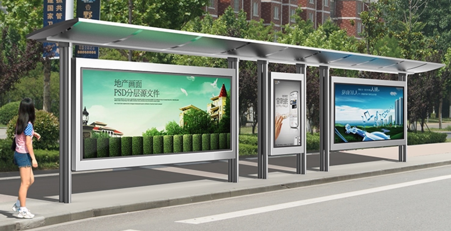 不銹鋼公交站臺燈箱